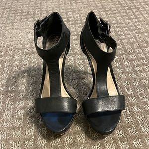 Vince Camuto black leather heels size 6